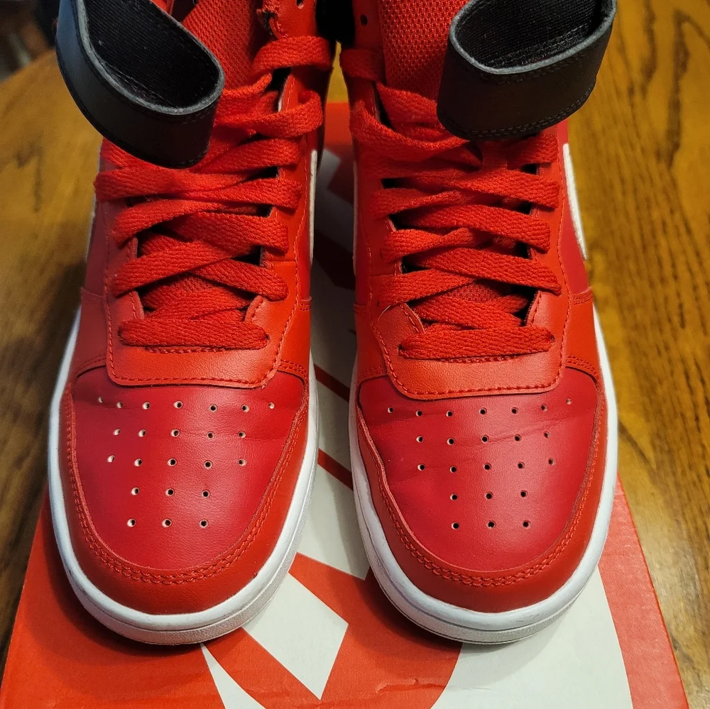 Nike Court Borough Mid 2 Red White Black Shoes Sneakers